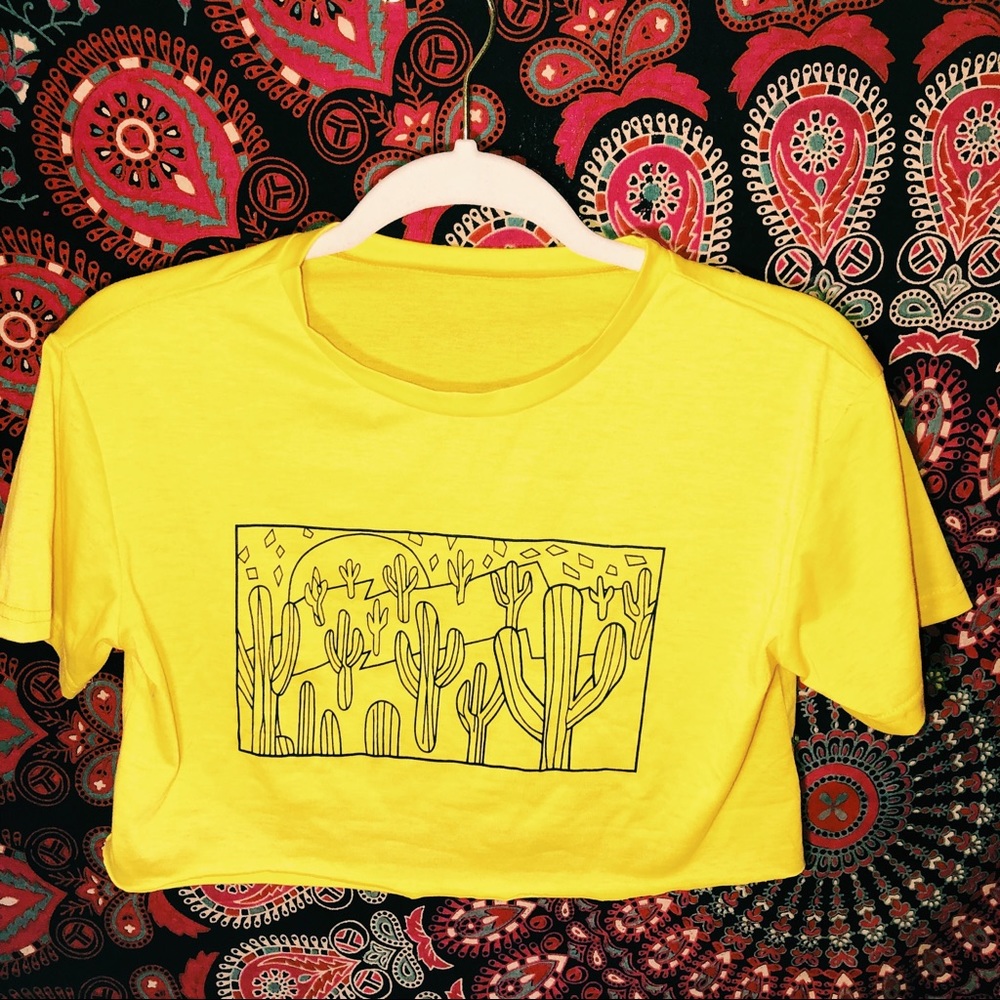 SHEIN yellow crop top